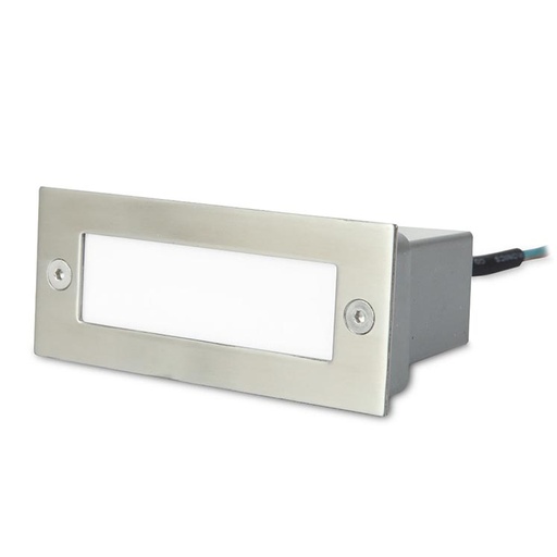 [FL-PX-0122-INO] Lámpara empotrable en pared Stair Led 1W 3000K acero inoxidable 5lm IP54