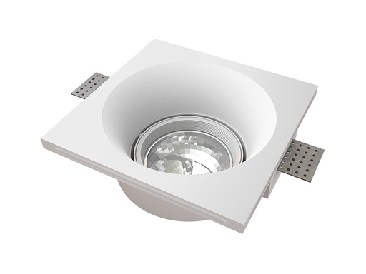 [VY-D0154] Lámpara empotrable redonda downlight "yeso" 21.5x21.5x8cm para AR111