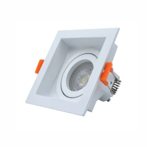 [LY-XC201S-WH] Lámpara empotrada cuadrada dirigible confort 100x100mm GU10 blanca