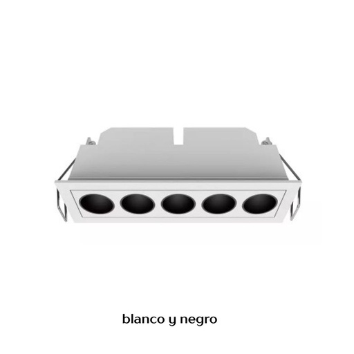 Lámpara empotrada dirigible 168x70mm 15W 850lm 3000K CRI90 40° con driver 0-10V 100-250V TE-FRG05