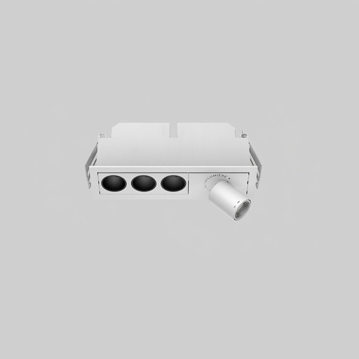 Lámpara empotrada downlight 150x45mm 12W 650lm 3000K CRI90 40°+30° con driver 0-10V 100-250V FGL03-FS