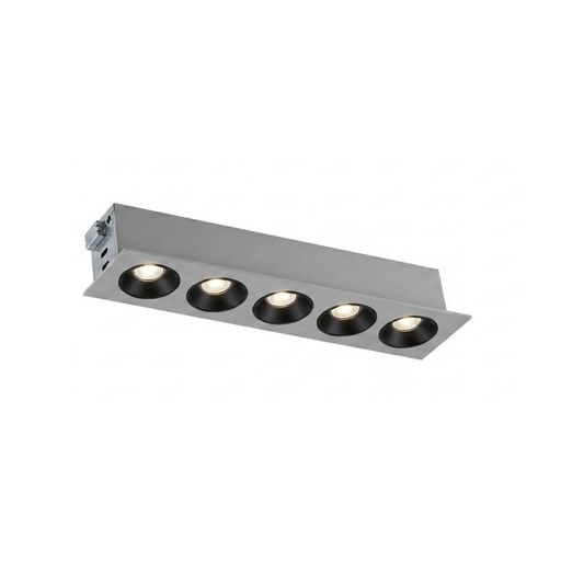 [RY-SL74328/5×2.5W-3K-ND-WH] Lámpara empotrada downlight 165x44x49mm hueco 160x35mm 5x2.5W 3000K CRI90 30° con driver on-off 100-277V
