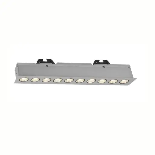 [RY-SL74336/10×2.5W-3K-DT-WH] Lámpara empotrada downlight 316x44x63mm hueco 310x35mm 10x2.5W 3000K CRI90 30° con driver triac 100-277V