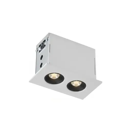 [RY-SL74321/2×2.5W-3K-ND-WH] Lámpara empotrada downlight 75x44x48mm hueco 70x35mm 2x2.5W 3000K CRI90 30° con driver on-off 100-277V