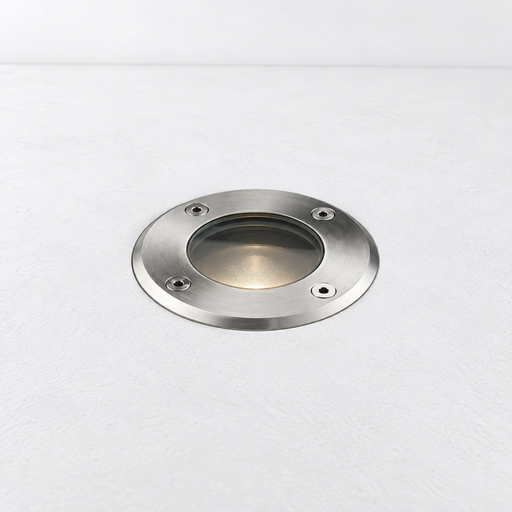 [FL-PX-1000-INO] Lampara empotrada en piso IP65-IP67 Ringo Ø110mm GU10 50W Acero
