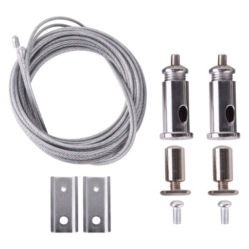 [KD-SWS20A] Par de guayas 2m con accesorios para colgar riel superficial