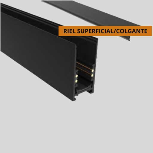 Riel superficial/colgante magnético 48v 4 hilos TE-NSH