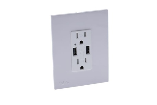 [LT-NT-PJ8X2-WH] Toma telefono doble Nova-T Blanca