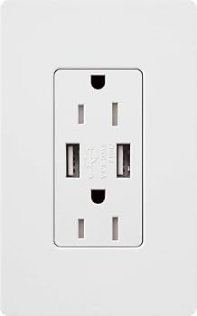 Tomacorriente Dual con USB (15Amp/125Vac/60Hz)