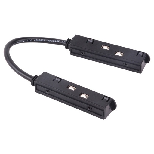 [KD-CM03-BK] Conector de riel a riel con cable 15cm negro para riel magnetico KD