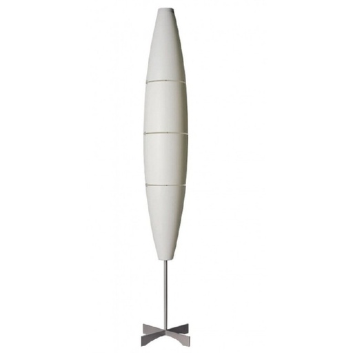 [FS-040003C 10 U] Lampara de Pie Havana (Uso Interior) blanca-cromo E27 150W