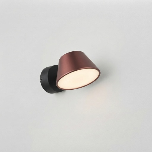 [CA-50452W-3K-RG-ND] Aplique Aurora cabezal semi conico 230x160xH125mm led 9W 3000K on-off