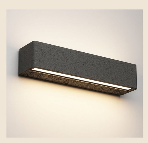 Aplique rectangular 60x10x5.5cms de cemento IP54 led 3000K 22W