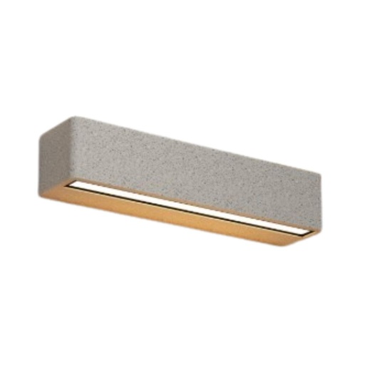 Aplique rectangular de cemento 35x8.5x7.2cms IP54 led 3000k