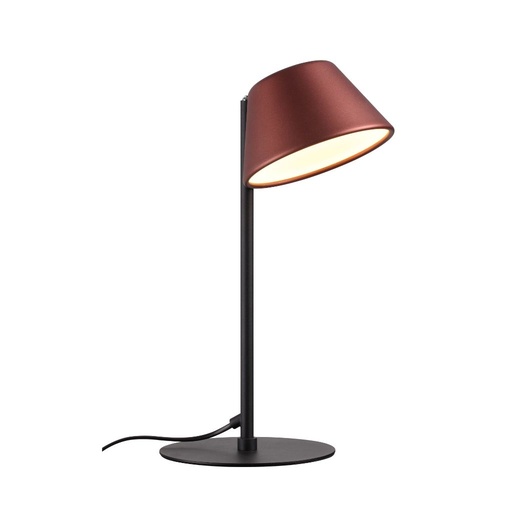 [CA-50454T-3K-RG-DI] Lampara de mesa Aurora cabezal semi conico 240x160xH392mm 9W Atenuable 3000K