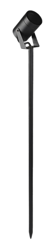 [OS-LDC0830C-GU10-BK] Reflector aluminio con pincho H=84cm IP65 78x100x840mm   GU10 negro