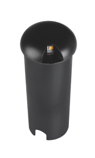 [OS-LDM0121-3-BK] Lámpara empotrada en piso señalización 1 lado IP67 aluminio ø42x100mm hueco empotramiento ø38 led 3w 67lm 3000K CRI80 100-240V 