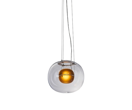 Lámpara colgante vidrio Solaris acero carbón ø500xH305mm    led 9W 3000K 120V