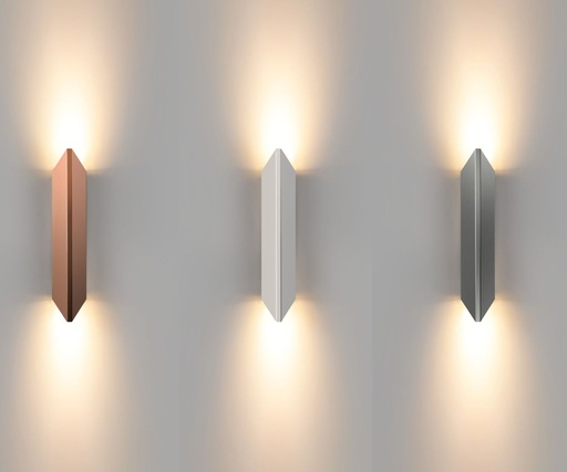 Aplique luz directa-indirecta L71×W55×H325mm led 2x5W 3000K CRI90 120V