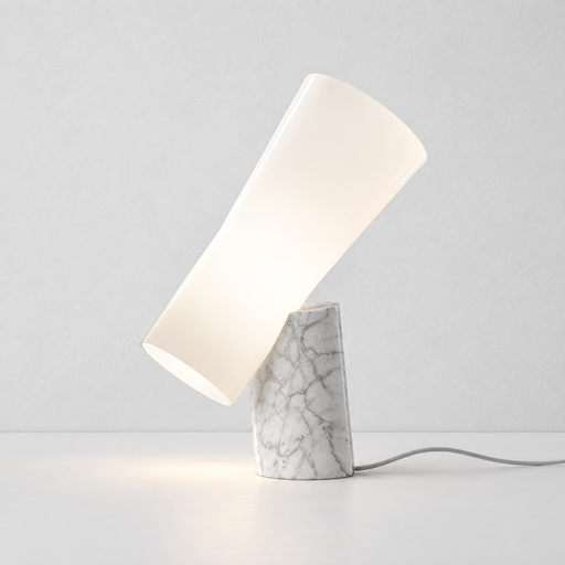 Lampara de mesa Nile vidrio y marmol E27  930lm 