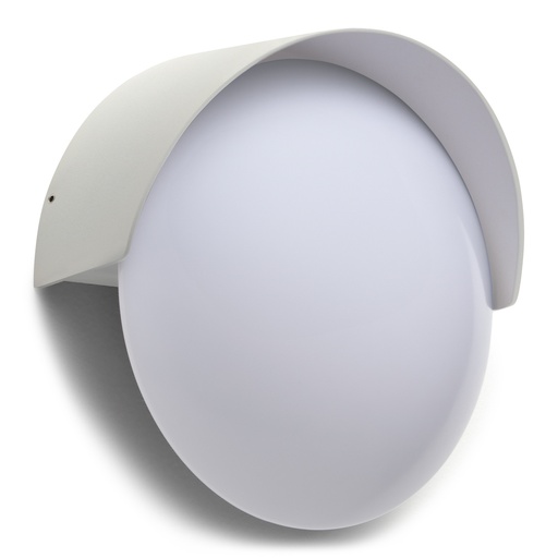 Aplique IP54 redondo ø200mm de Aluminio y difusor de policarbonato led 6,2W 3000K 827lm 100-240V